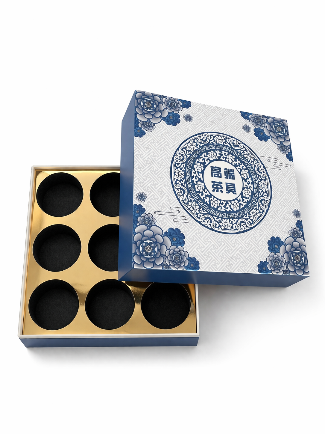 Lid and Base Box with Insert for Tea and Accessories